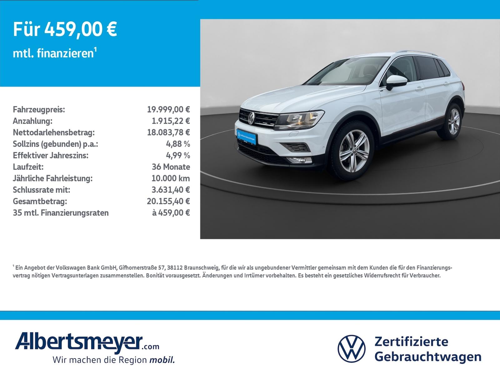 Volkswagen Tiguan 2.0 TDI Comfortline +KAMERA+ACC+LM