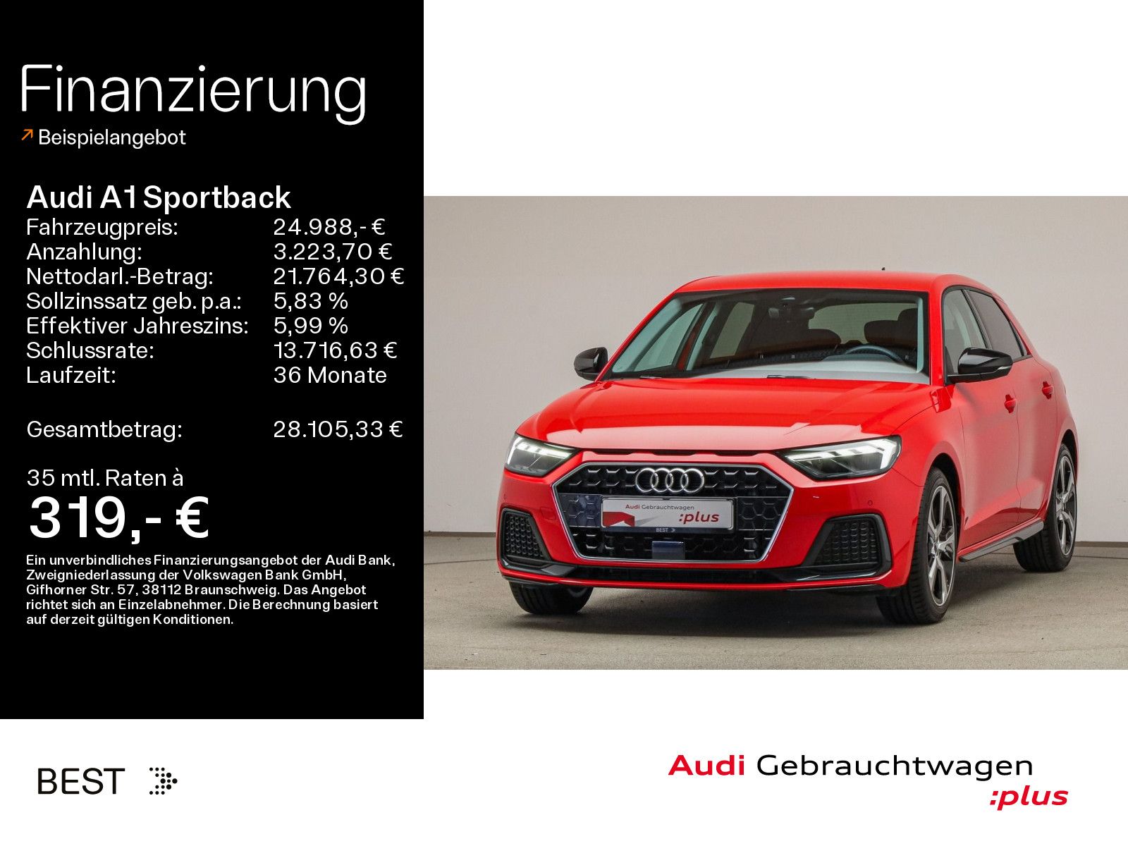 Audi A1 Sportback advanced 35 TFSI virtual, LED, ACC