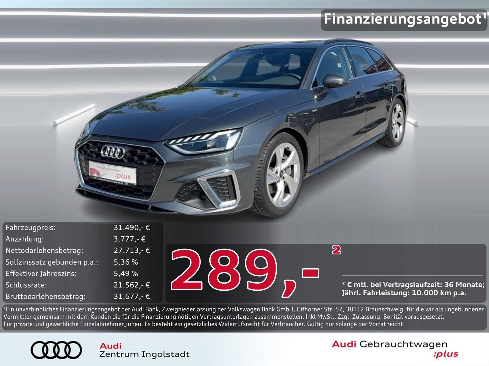 Audi A4 Avant 40 TFSI qu S line AHK PANO LED NAVI 18"