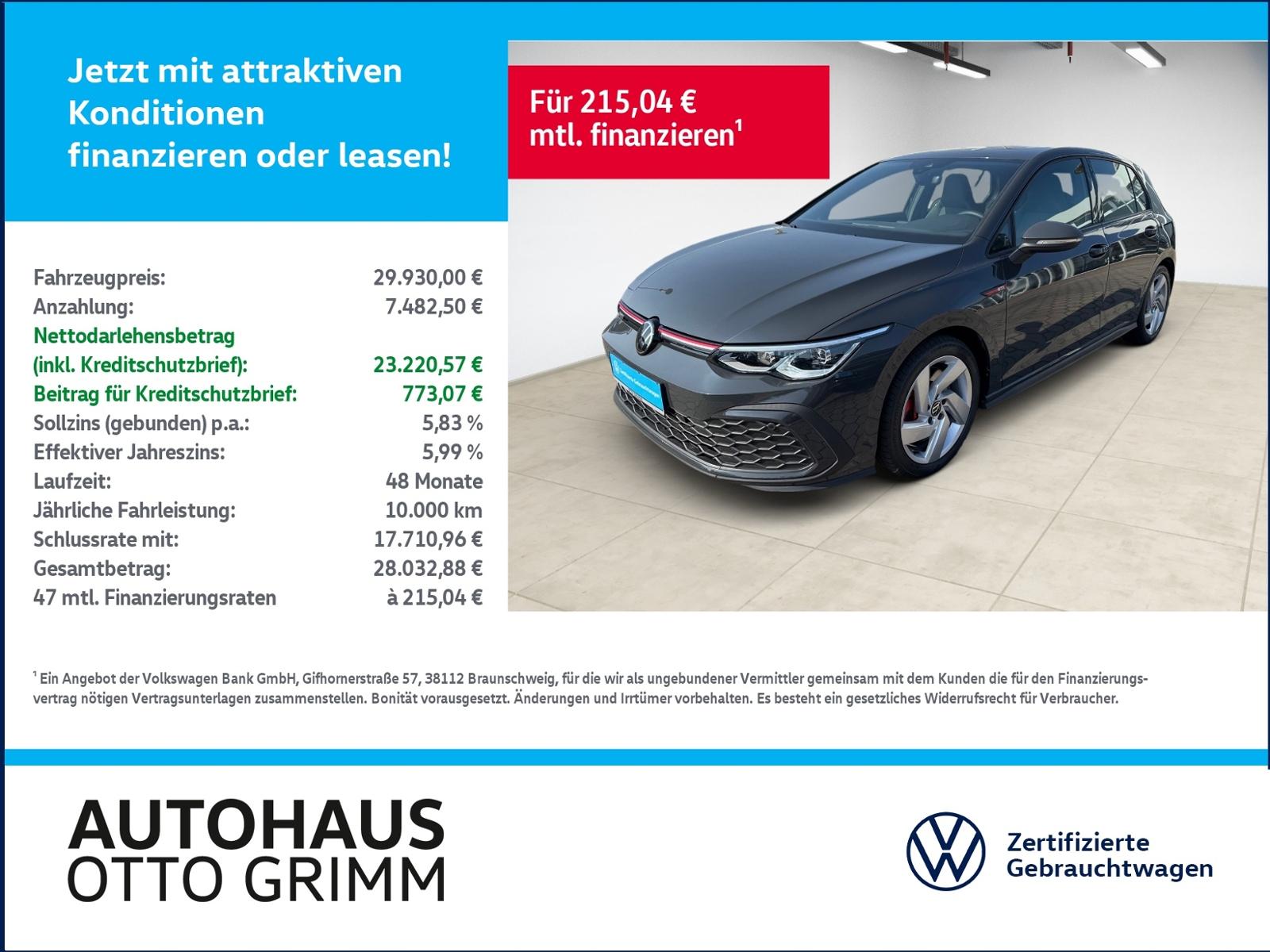 Volkswagen Golf VIII 2.0 TSI GTI DSG LED DAB+