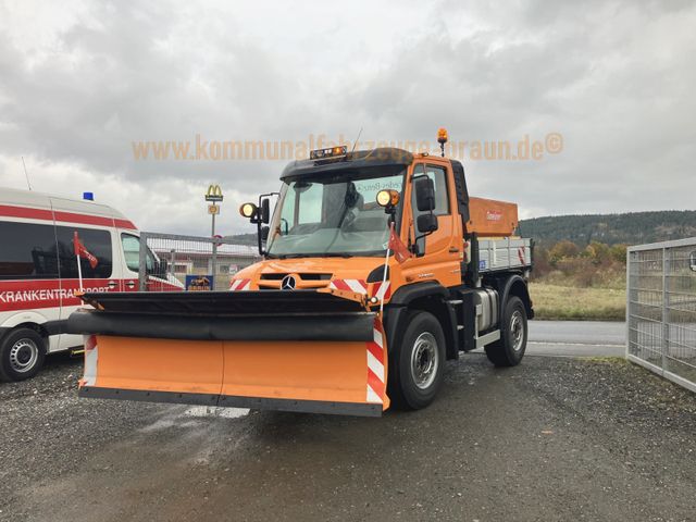 Unimog U 423 Winterdienst*Schneepflug + Streuer*ZW*Vari