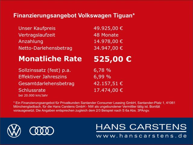 Volkswagen Tiguan 2,0 l TDI Goal SCR DSG AHK Navi Rückfahrk