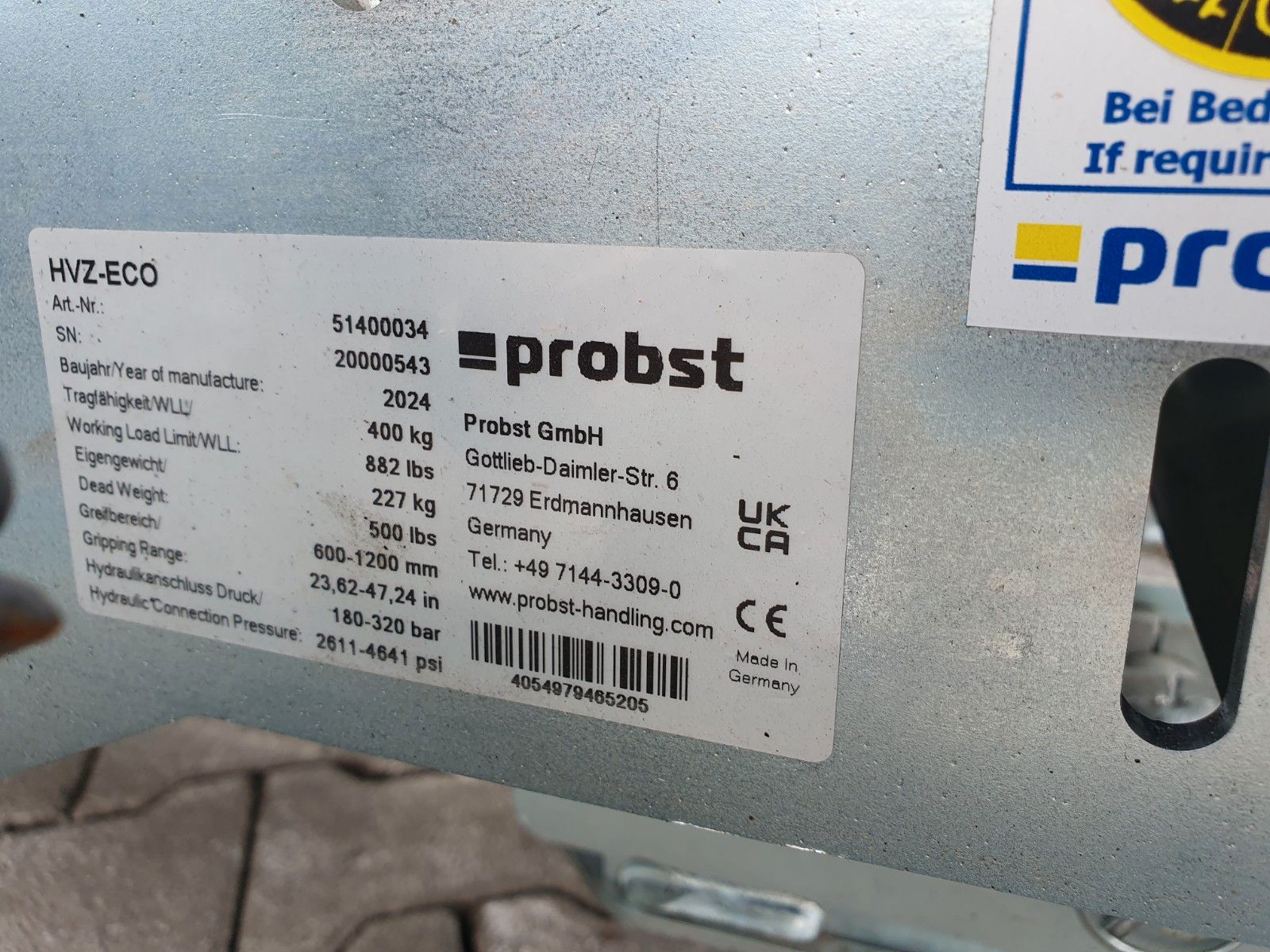 Fahrzeugabbildung Andere Probst HVZ ECO hydraulische Verlegezange MS03