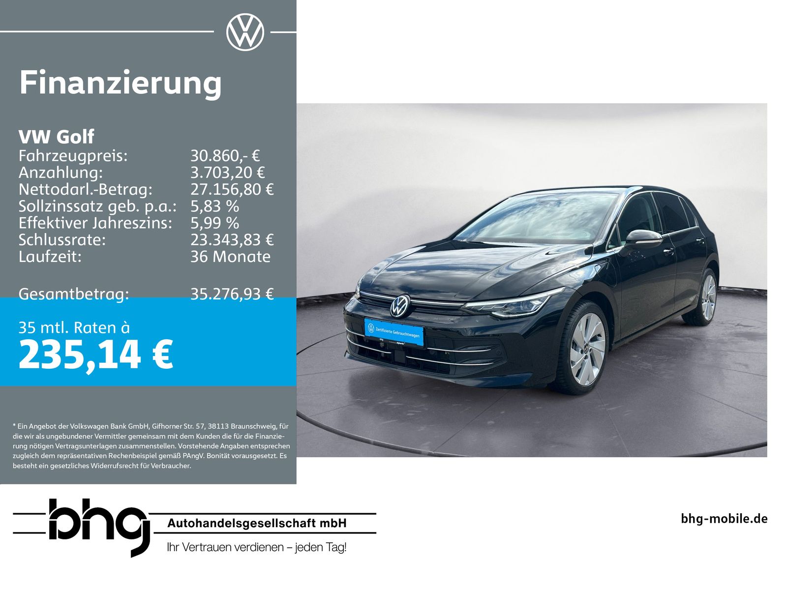 Volkswagen Golf 1.5 eHybrid DSG Massage AHK Kamera HUD Navi