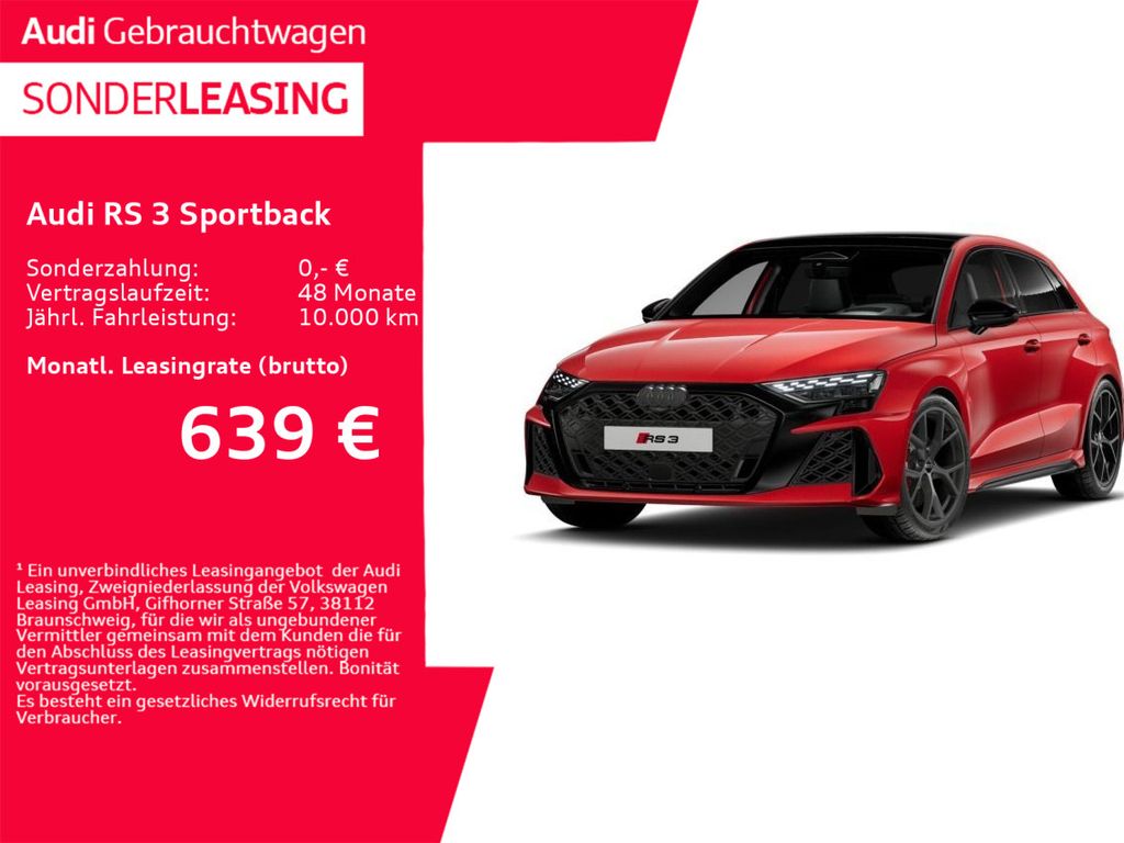 Audi RS 3 Sportback RS-SPORTAGA*280KM/H*PANO*HUD*RFK