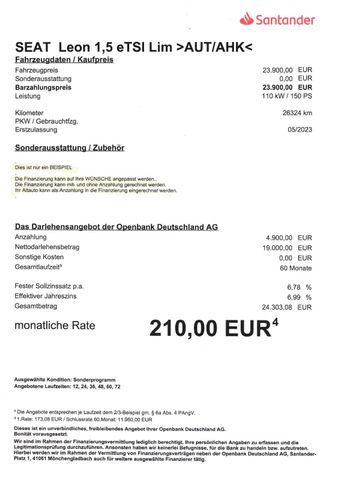 Fahrzeugabbildung Seat Leon 1,5 eTSI Lim Xcellence >AUT/AHK/FullLink<
