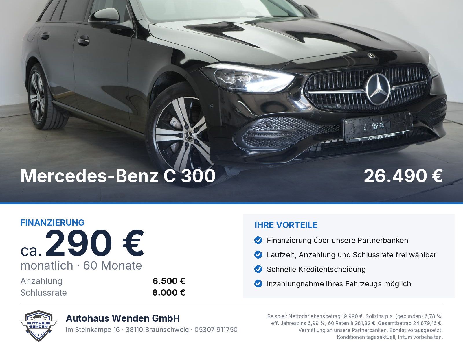 Mercedes-Benz C 300 e T 9G-Tronic Avantgarde Temp/Kamera/Lane/