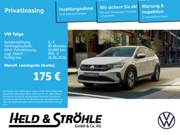 Volkswagen Leasingangebot: Volkswagen Taigo Life Sonderleasing Privat ab 175€ Brutto