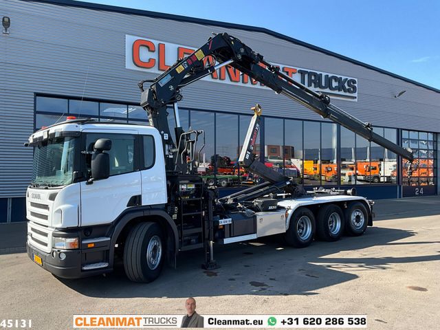 Scania P 380 8x4 Euro 5 Hiab 21 Tonmeter laadkraan Just