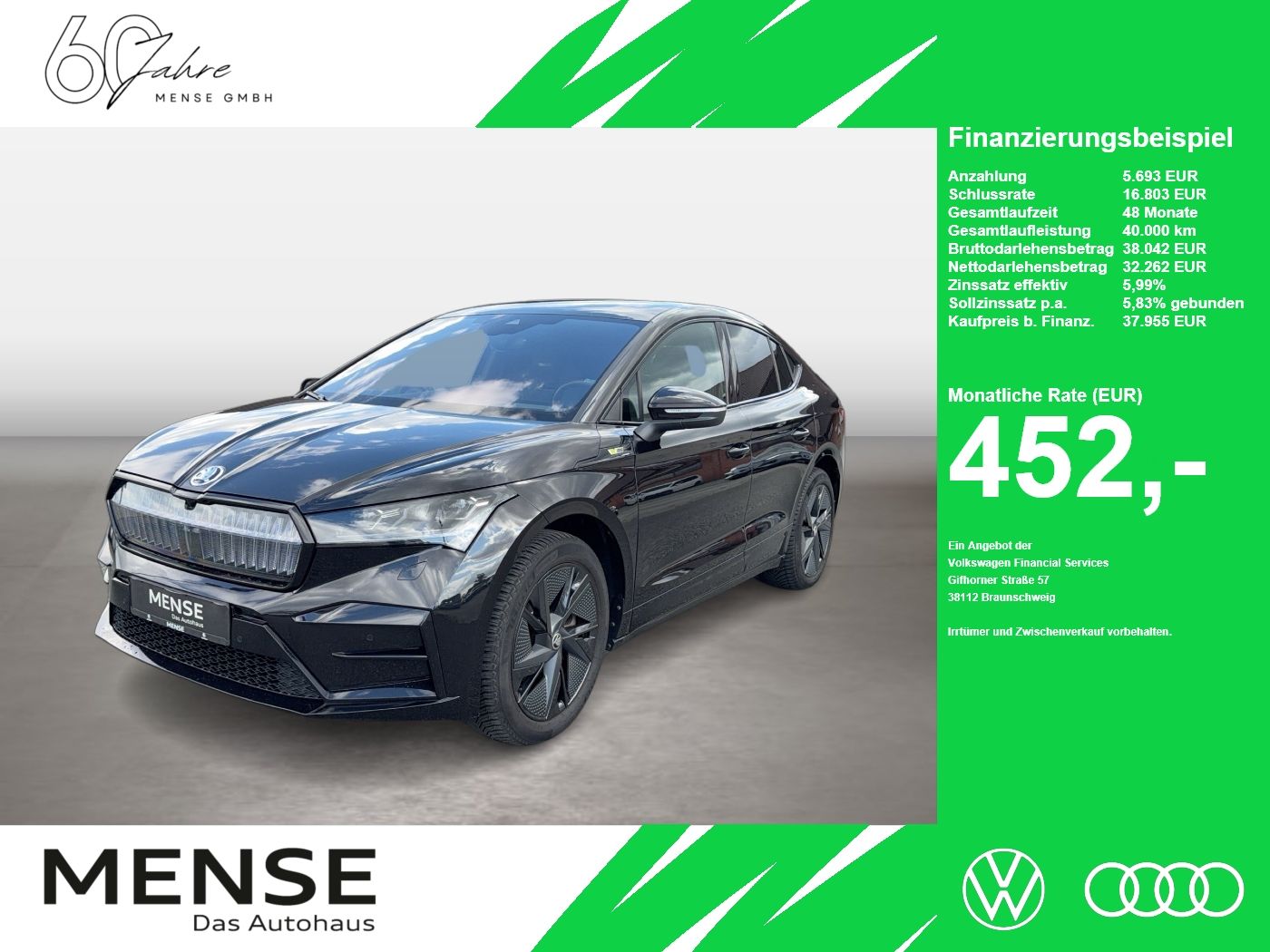 Skoda Enyaq Coupé RS 82kWh Batterie 220kW Elektromotor