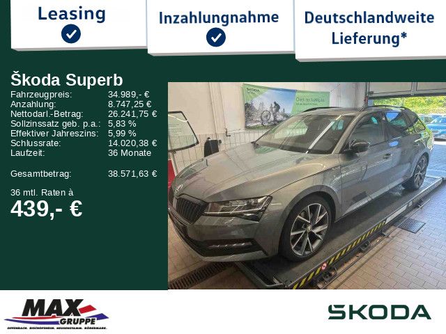 Superb Combi 2.0TDI Sportline 4x4 KAM+NAVI+ACC