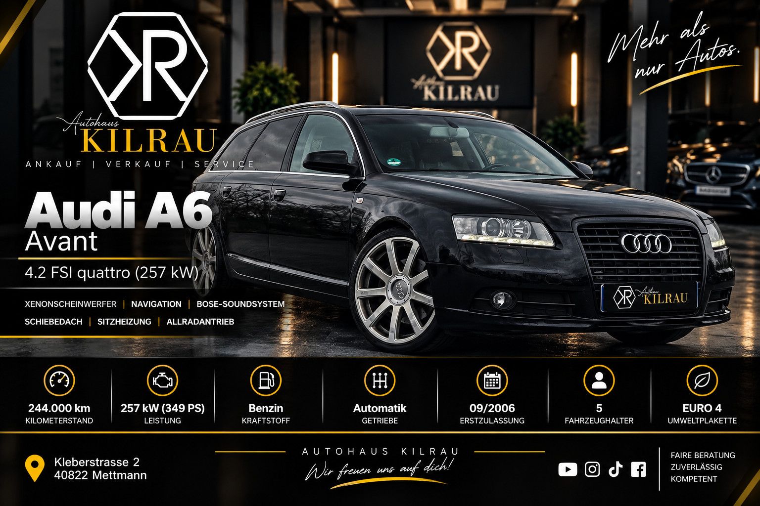 AUDI A6 Avant 4F 4.2 FSI quattro Milltek Sportauspuff
