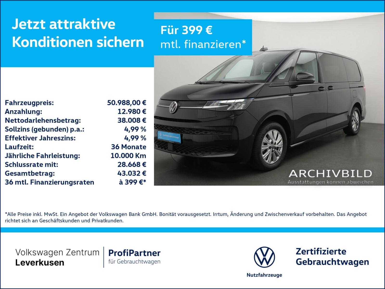 Volkswagen T7 Multivan Life lang 7-SITZER AHK KAM 360° NAVI