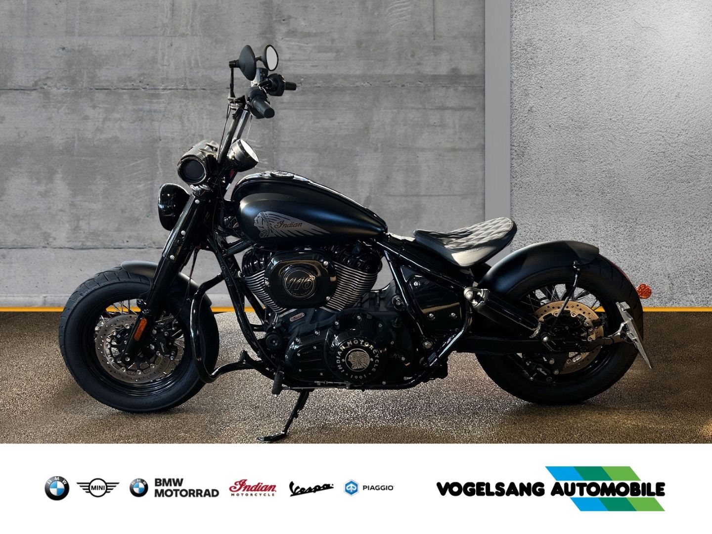 Fahrzeugabbildung Indian Chief Bobber Heckumbau, Ape Lenker, Blinkerumbau