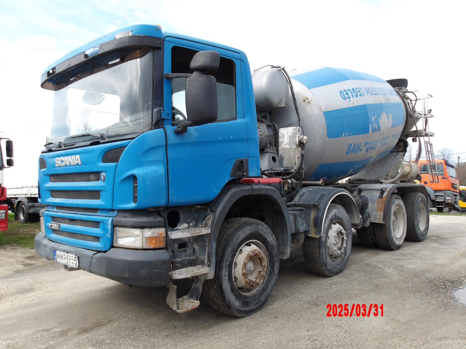 Scania P 380 8x4 Baryval 9 m3 Analog Tacho !