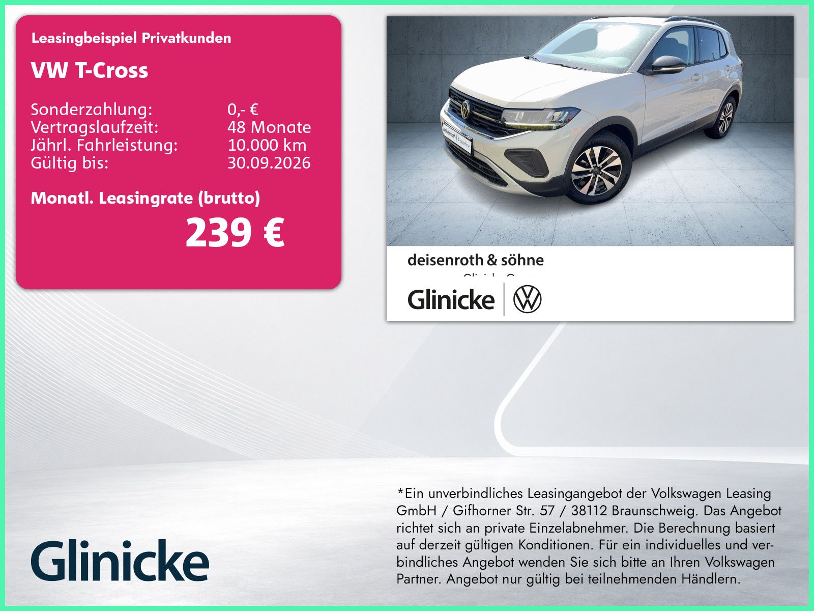 Volkswagen T-Cross ENERGY 1.0l TSI SHZ/GJR/Kamera/AppConn