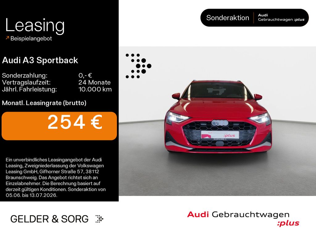 Audi A3 Sportback 40 TFSIe advanced 131km/WLTP*SONOS