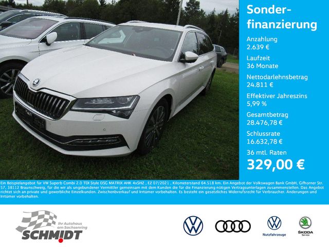 Skoda Superb Combi 2.0 TDI Style DSG MATRIX AHK 4xSHZ