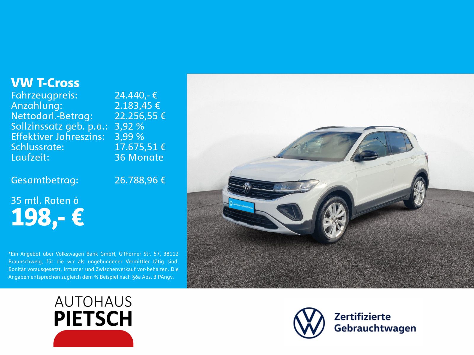 Volkswagen T-Cross 1.0 TSI DSG Energy ACC LED AHK Navi foto 2