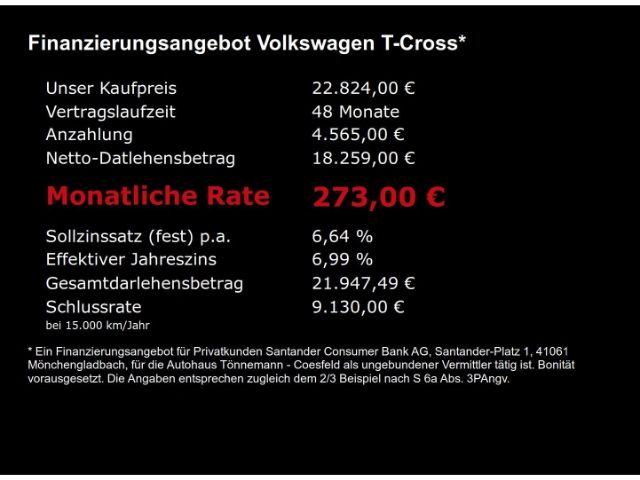 T-Cross GOAL TSI DSG+AHK+LED MATRIX+RÜCKFAHRKAME