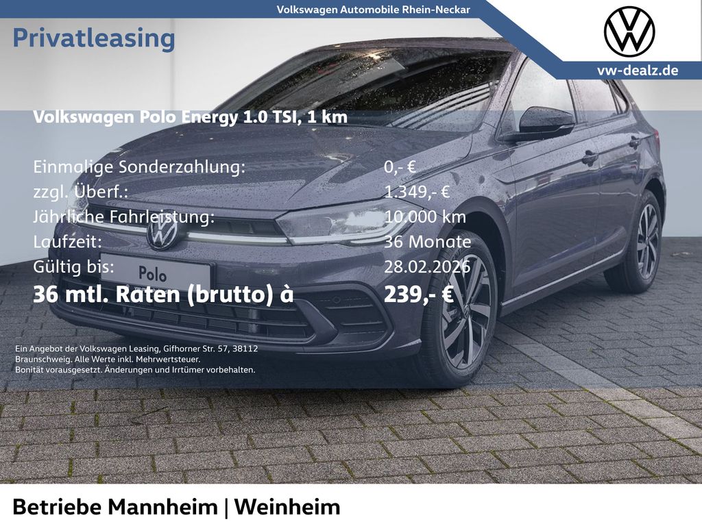 Polo Energy 1.0 TSI DSG Klima NAVI LED DAB PDC