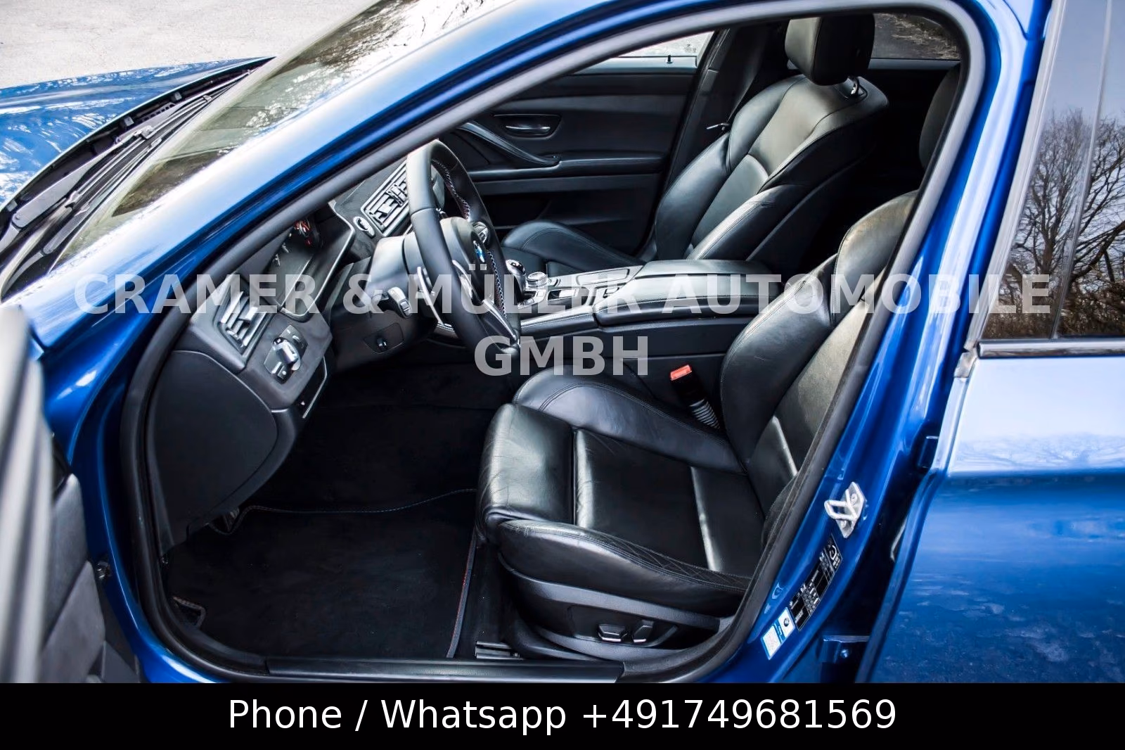 BMW M5 F10 V8 4.4 Biturbo 560 ch DKG / 164 000 km / Bleu Monte Carlo / HUD / Cuir Merino