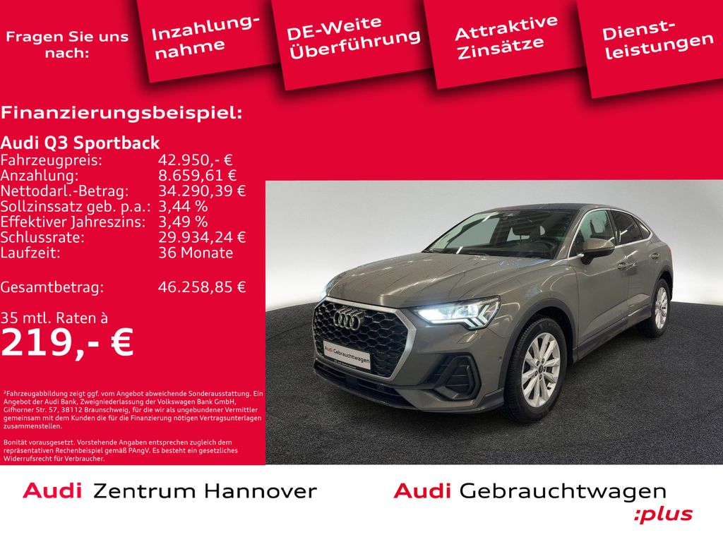 Q3 Sportback 35 TDI Standh. Pano Matrix Kamera