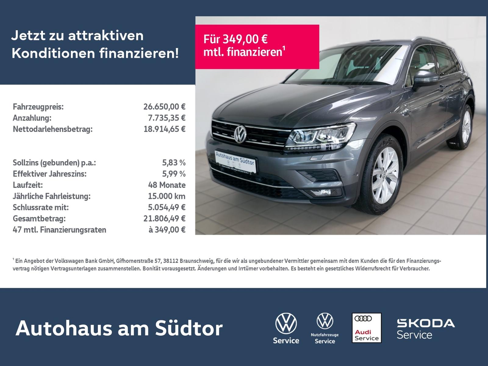 Volkswagen Tiguan Highline 2.0 TDI 4MOTION LED AHK RFK ACC
