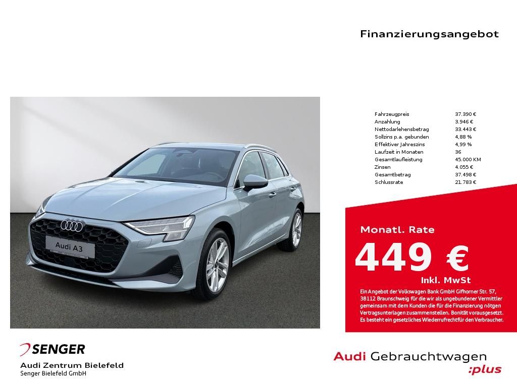 Audi A3 Sportback TDI S-tronic Digitales Cockpit Navi