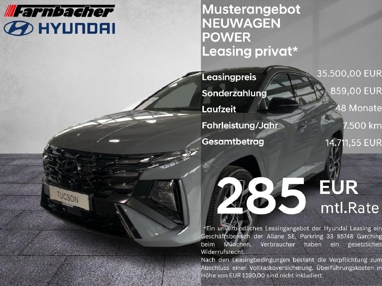 Fahrzeugabbildung Hyundai TUCSON N Line Hybrid 2WD MY27 - POWERLEASING -*