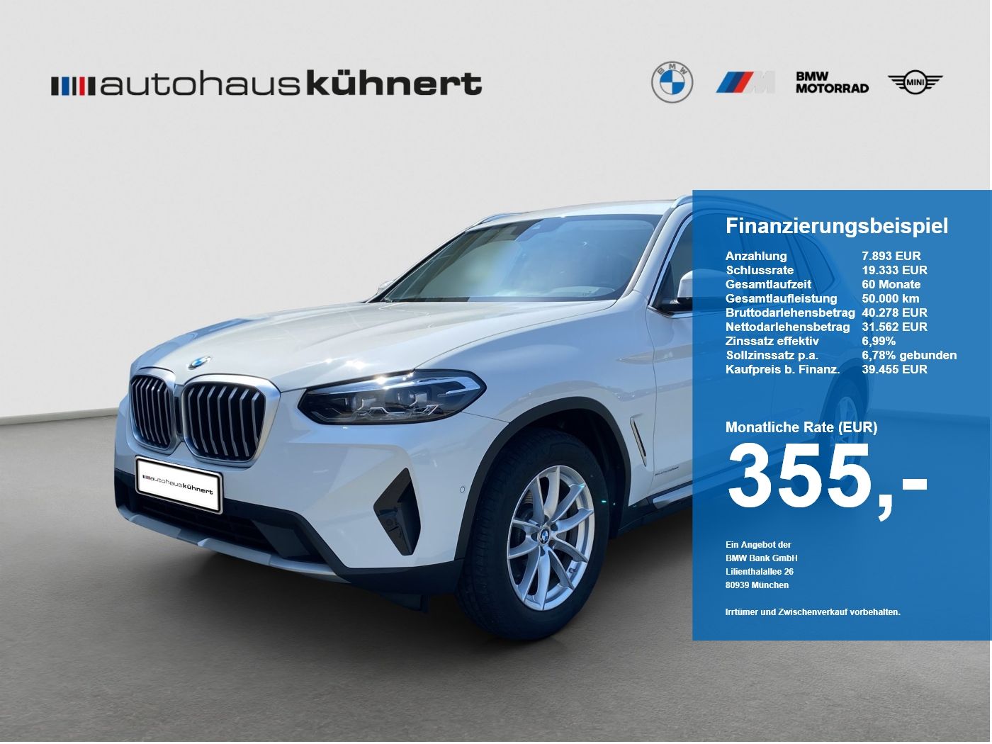 BMW X3 xDrive 20i LED HUD Navi ParkAss RFK AUT foto 1