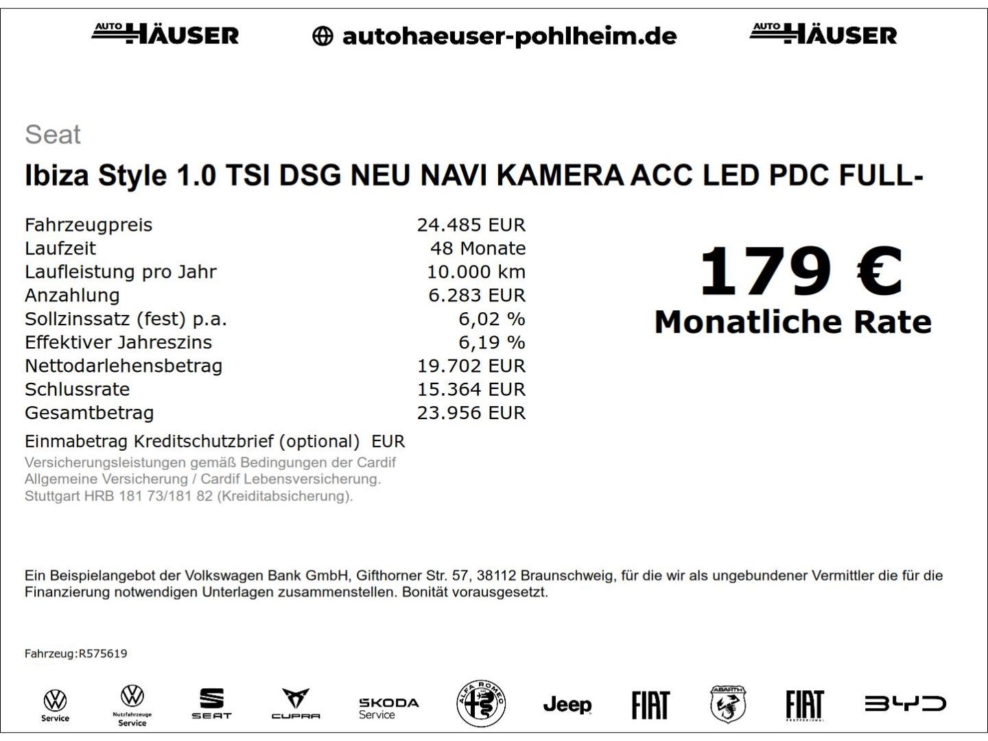 Seat Ibiza Style 1.0 TSI DSG NEU NAVI KAMERA ACC LED  imagem 2