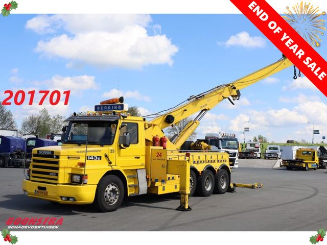 Scania T143 E V8 8X4 Wrecker Rotator Falkom Century 151