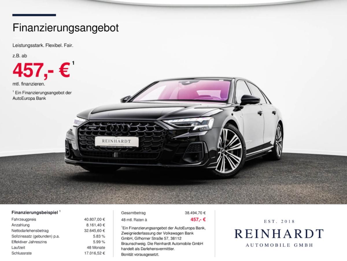 Audi A8 55TFSi S LINE BLACK MATRIX/ACC/HuD/PANO/360°