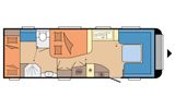 Hobby Prestige 720 KWFU Modell 2025 / 2500 Kg Achse  - Hobby Etagenbett