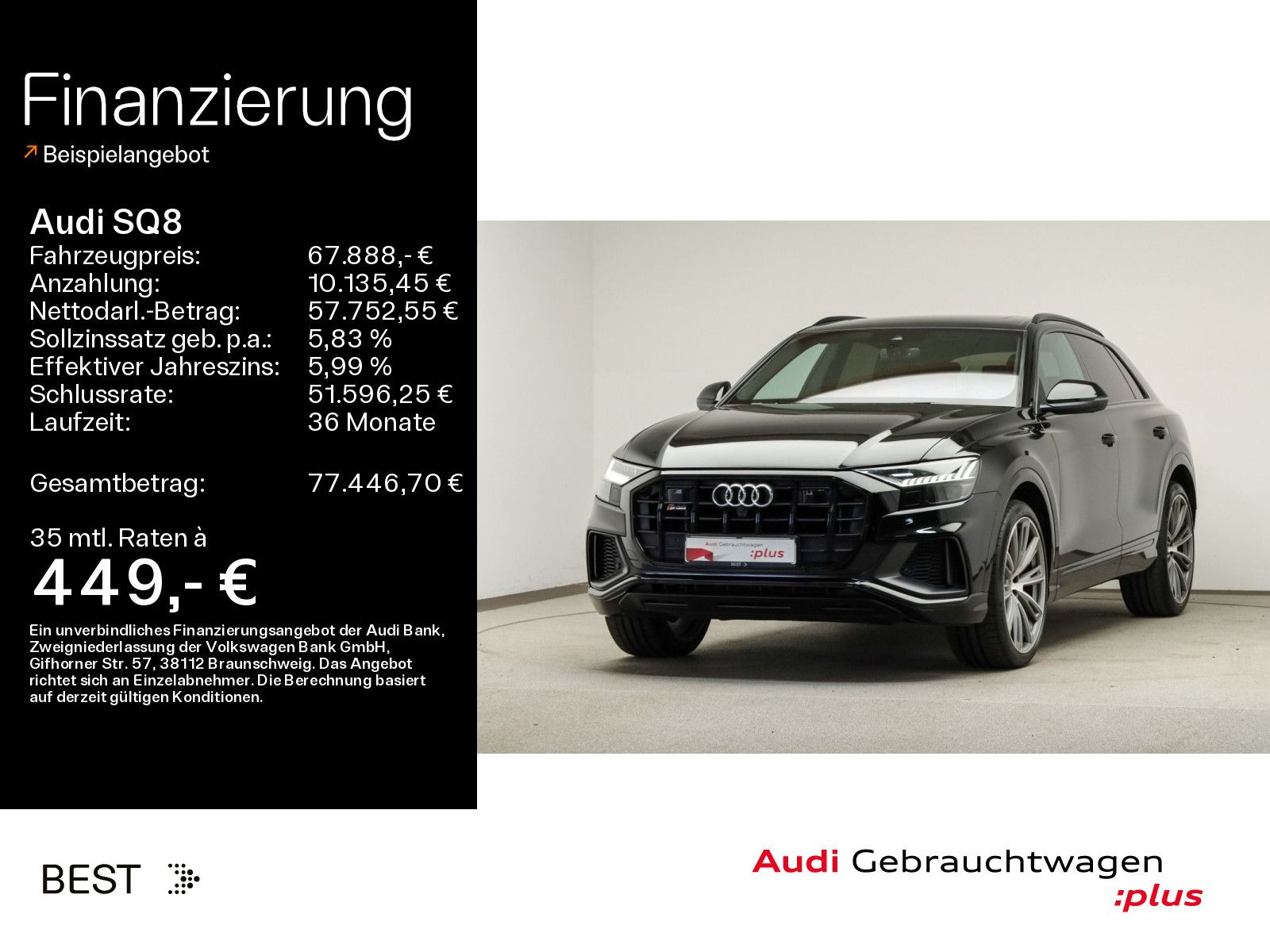 Audi SQ8 Pano, Massage, HUD, Assist, Matrix, Leder