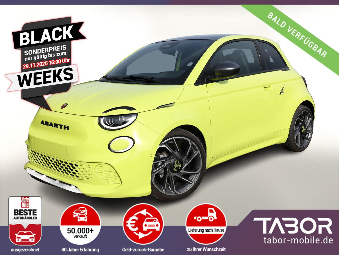 Abarth 500e 42 kWh Turismo LED Pano Nav JBL SHZ Kam PDC