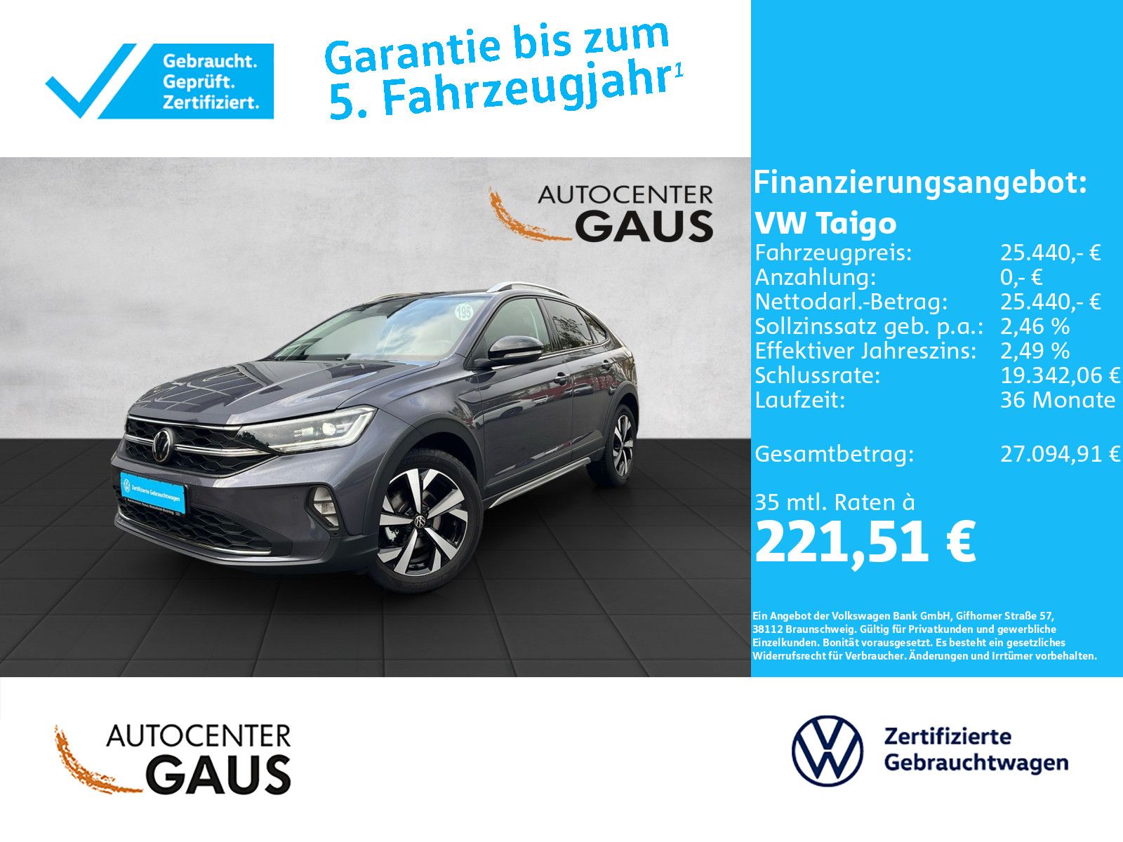 Taigo Style 1.0 TSI AHK*Navi*IQ.Light