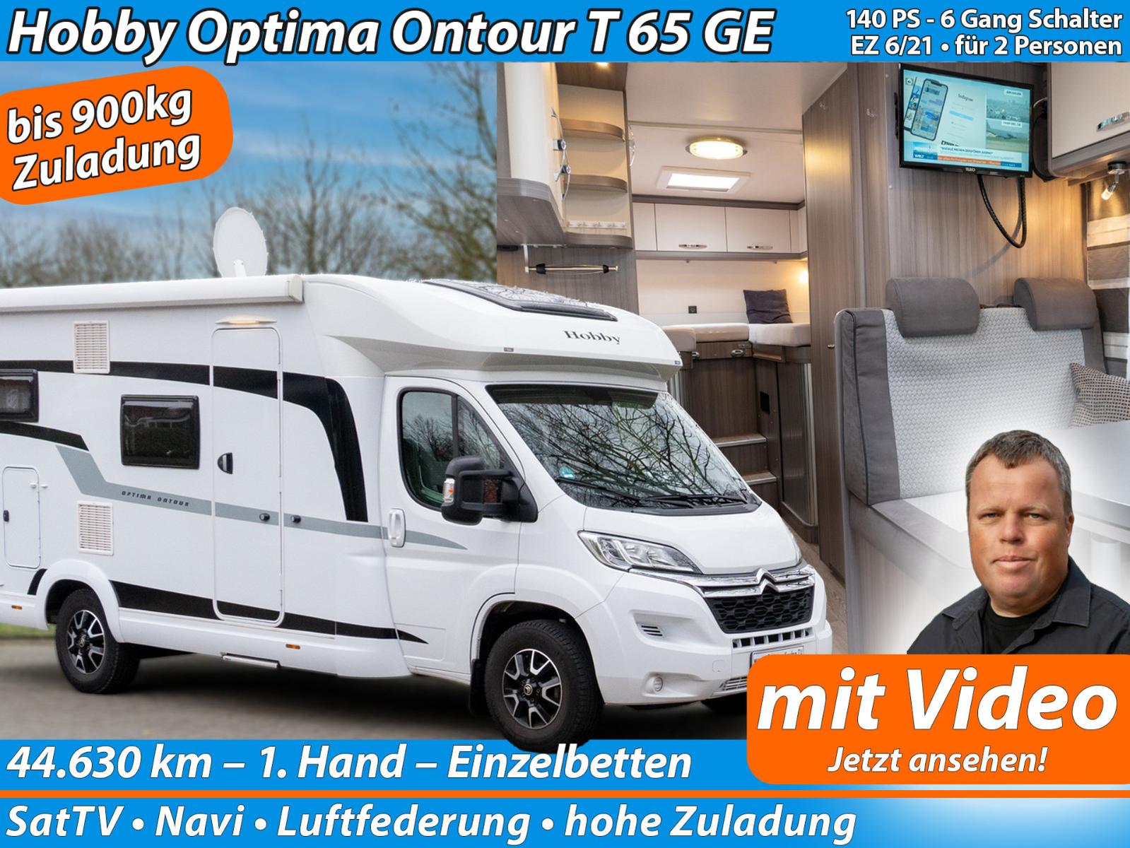 Hobby Optima Ontour T65 GE 1.Hd SatTv Luftfederung