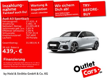A3 Sportback S line 35 TDI AHK MATRIX B&O NAVI+