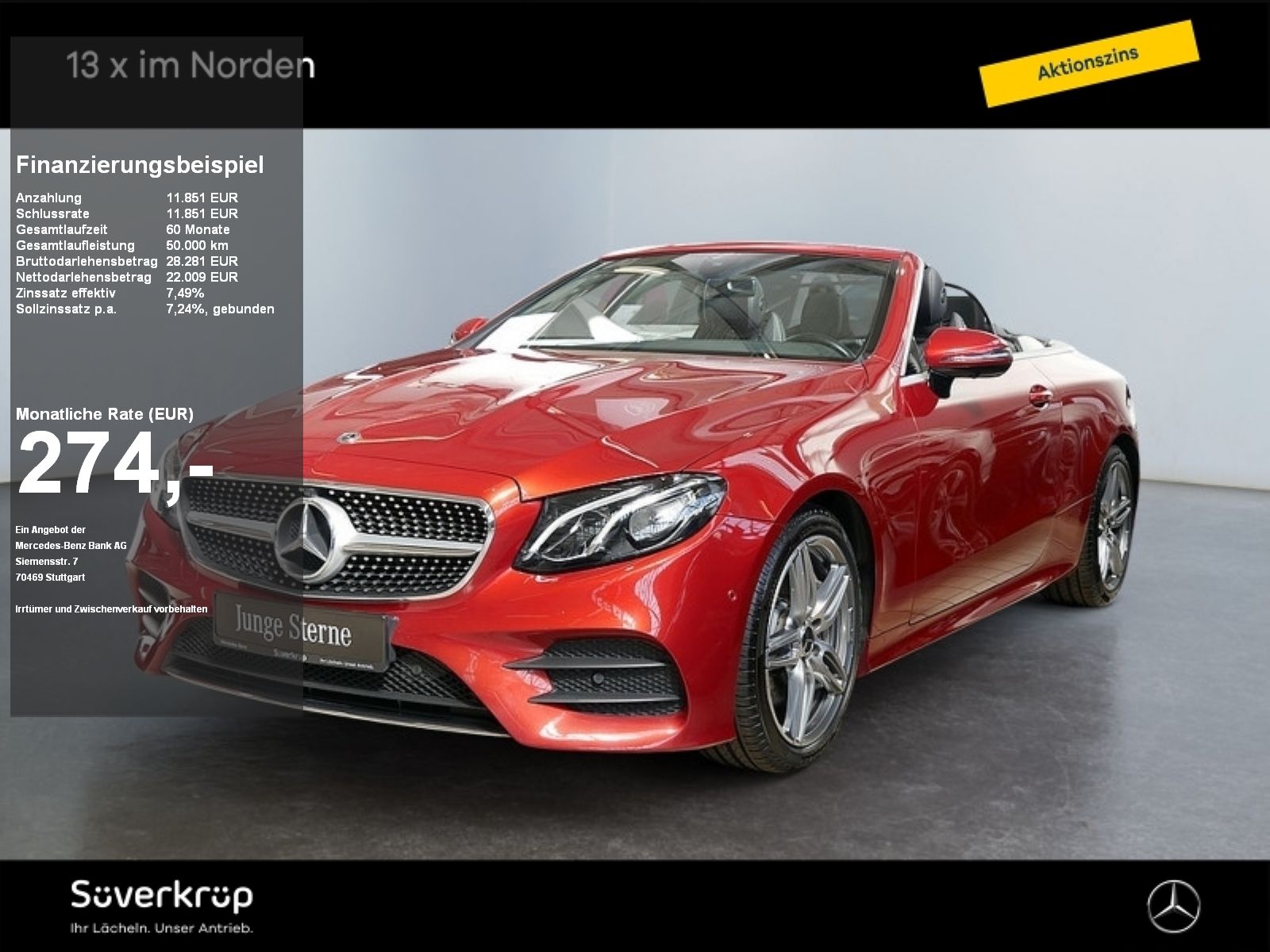 Mercedes-Benz E 300 Cabriolet AMG BURM 360 KAMERA SPUR