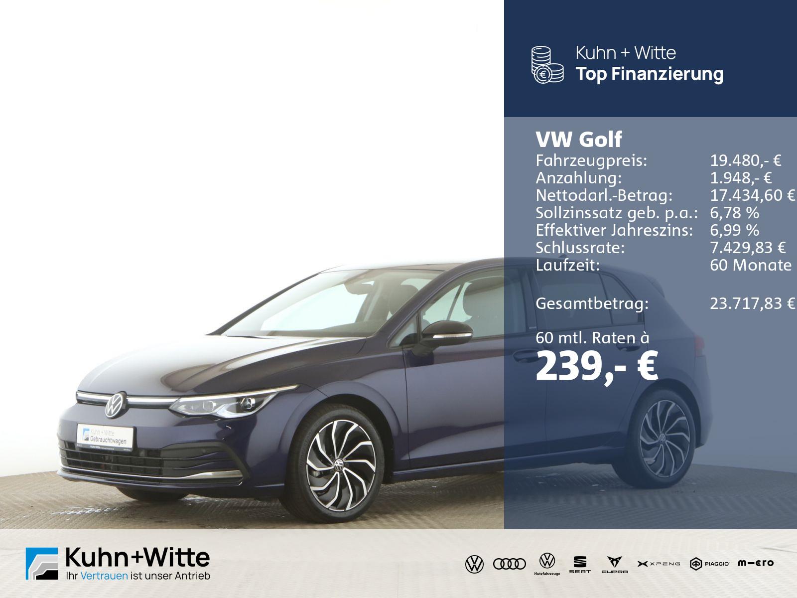 Volkswagen Golf VIII 1.0 eTSI Active Navi+StandH+SHZ+LED+PD