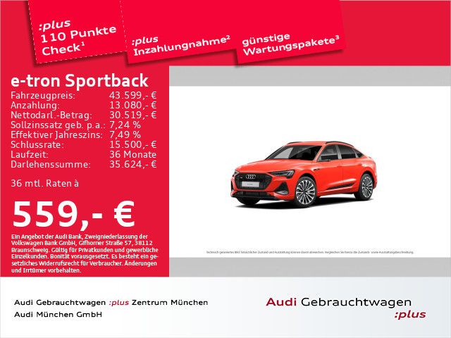 Audi e-tron Sportback 55 qu. S line Matrix/B&O/Nachts