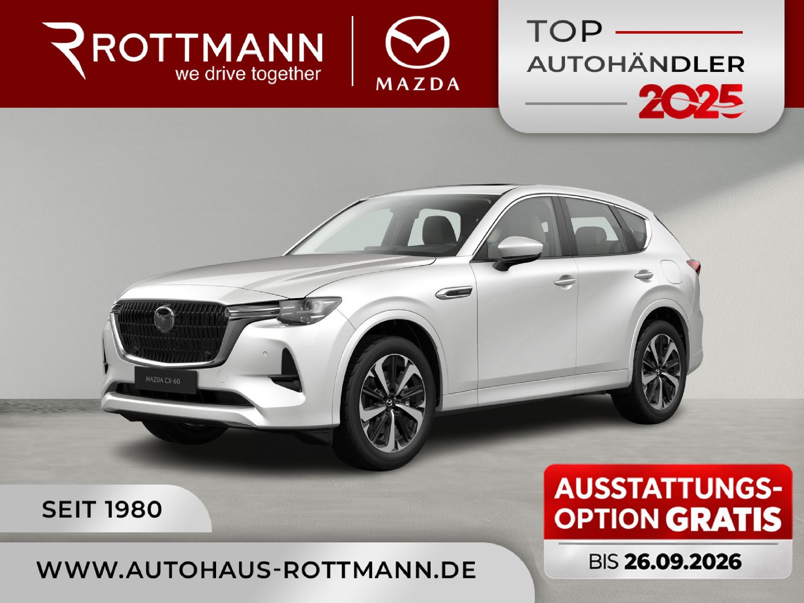 Mazda CX-60 2026 eSKYACTIV D 200ps Aut. Takumi Leder-W