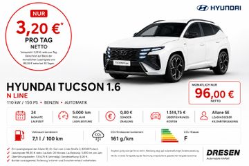 Hyundai Leasingangebot: Hyundai TUCSON 1.6 N Line I Navi I LED I Sitzheizung I K