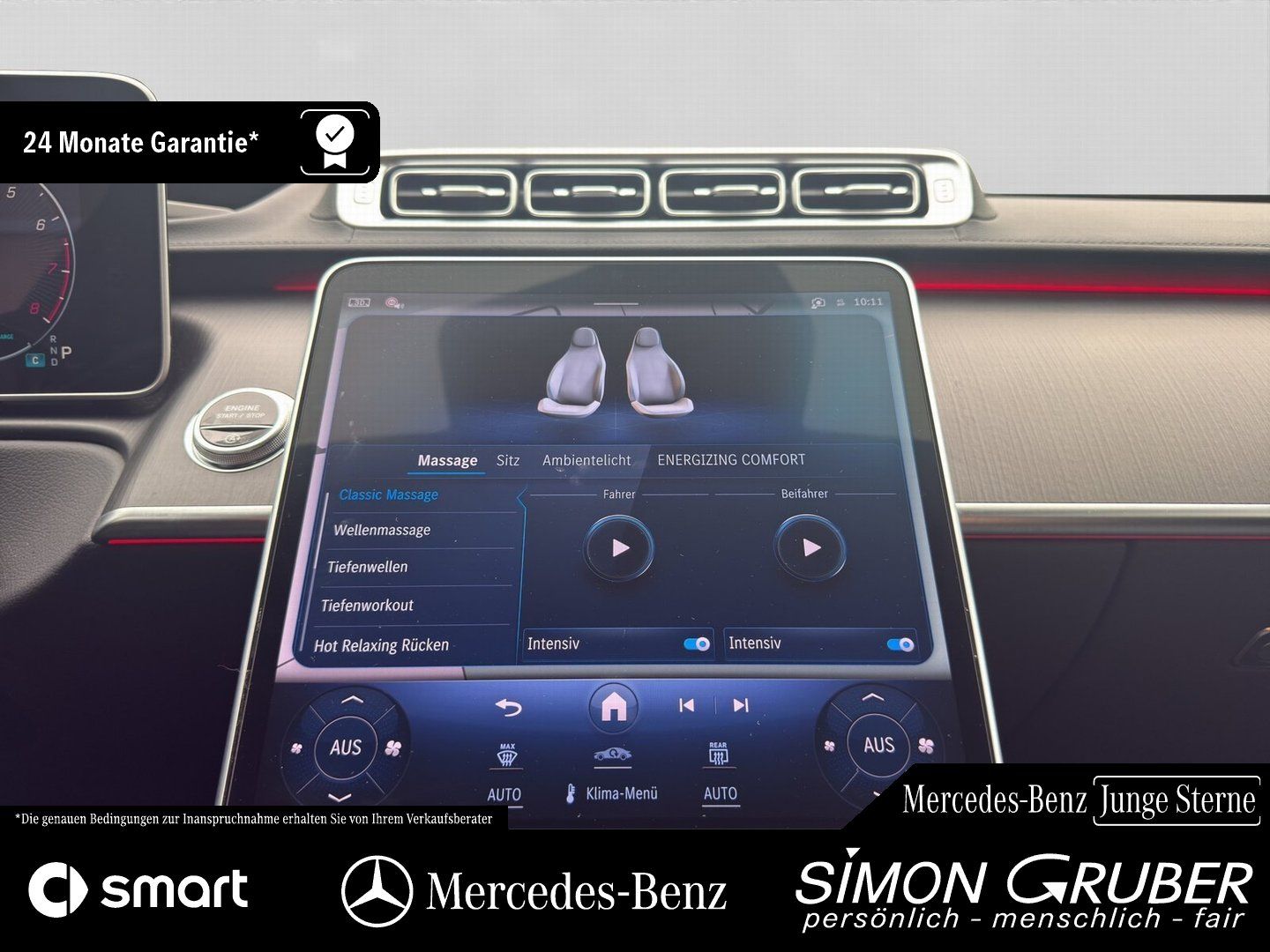 Fahrzeugabbildung Mercedes-Benz S 500 4M AMG Pano 4*Massage+Sitzklima Burm Nappa
