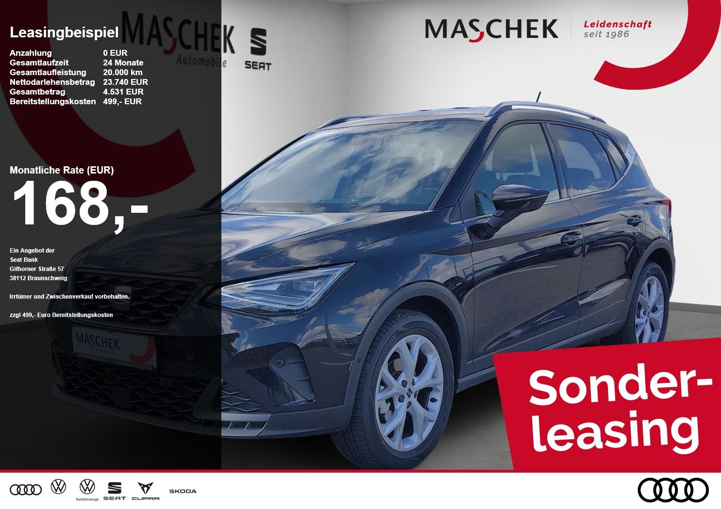 Seat Arona FR 1.0 TSI Navi RearView Carplay ACC AUT