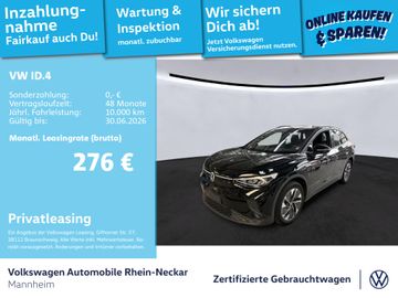 Volkswagen Leasingangebot: Volkswagen ID.4 Pure Performance 125kW Navi LED PDC uvm