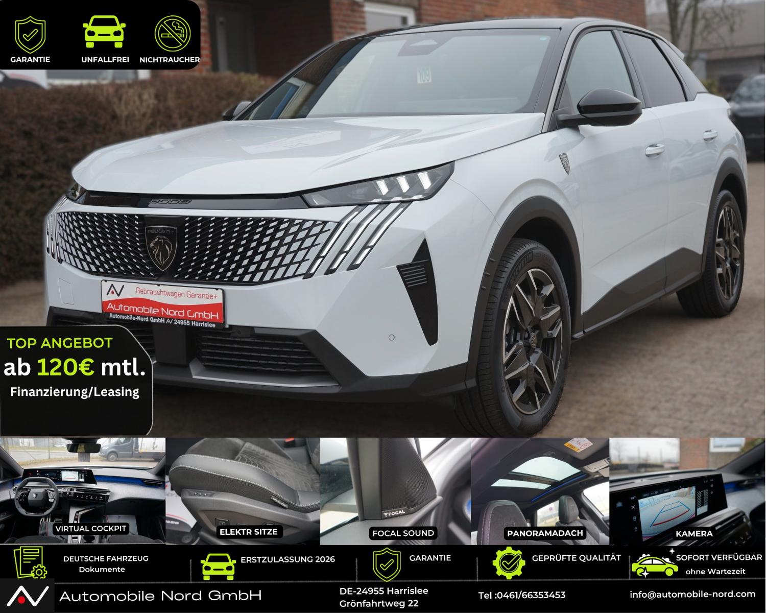 Peugeot 3008 GT Hybrid 145 GT*Panorama*Kamera*Focal