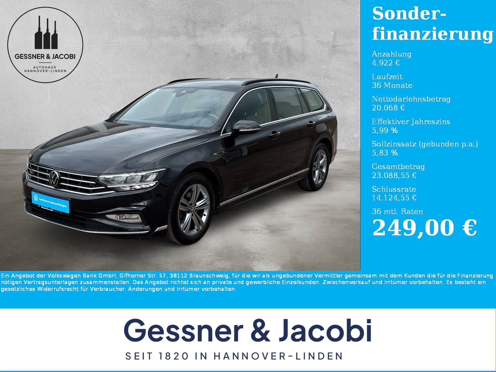 Fahrzeugabbildung Volkswagen Passat Variant 2.0 TSI Business DSG AHK AppConne